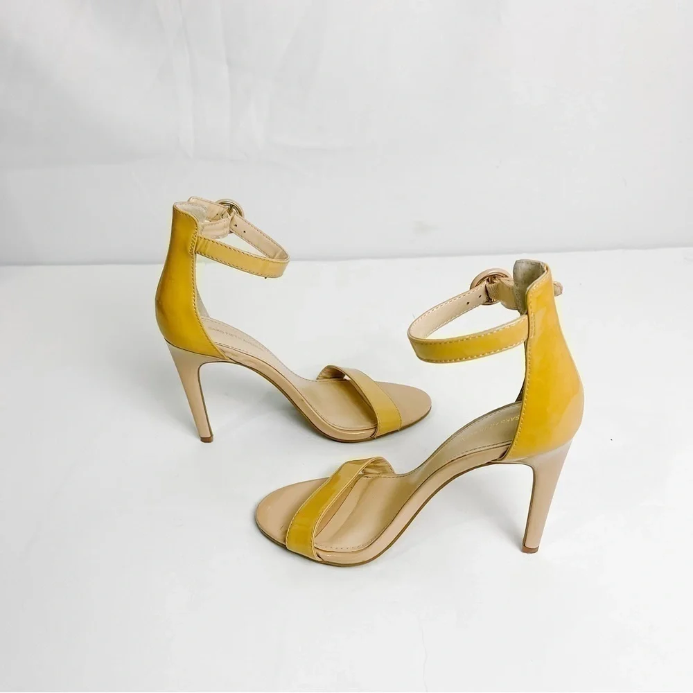 Saks 5th Avenue Charlize Strappy Nude Heels Size 6